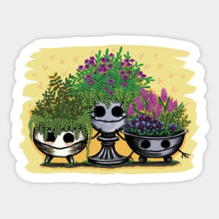 Plant pot trio Sticker